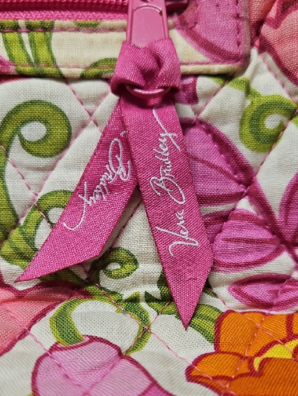 Vera Bradley Pink Floral Quilted Shoulder Bag - Picture 2 of 4